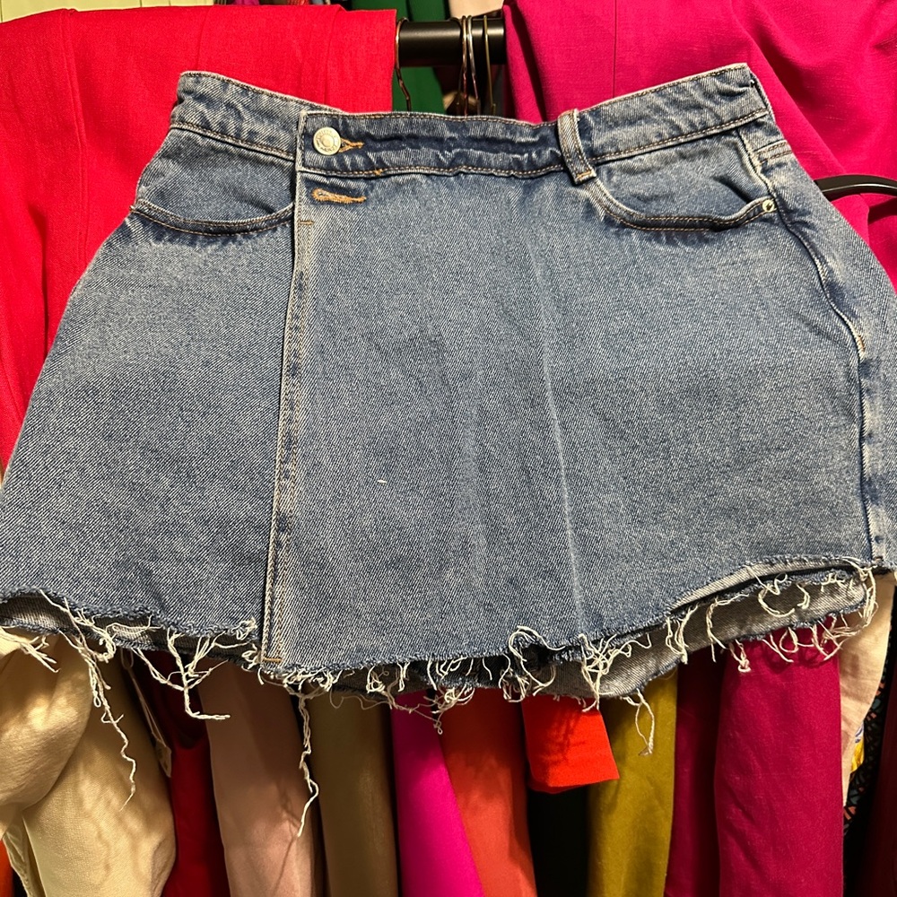 Zara Blue Denim Skort